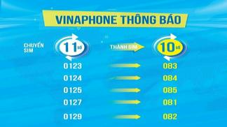 [THÔNG BÁO] Đổi đầu số VinaPhone sim 11 số thành 10 số
