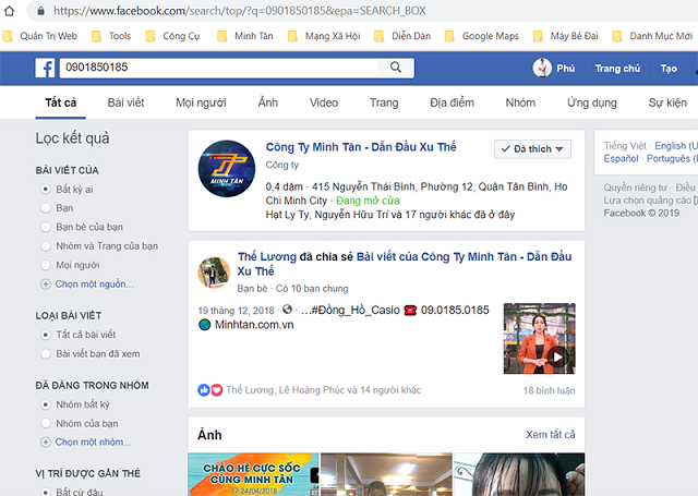 Điều tra số điện thoại của người khác nhanh chóng thông qua các trang mạng xã hội.
