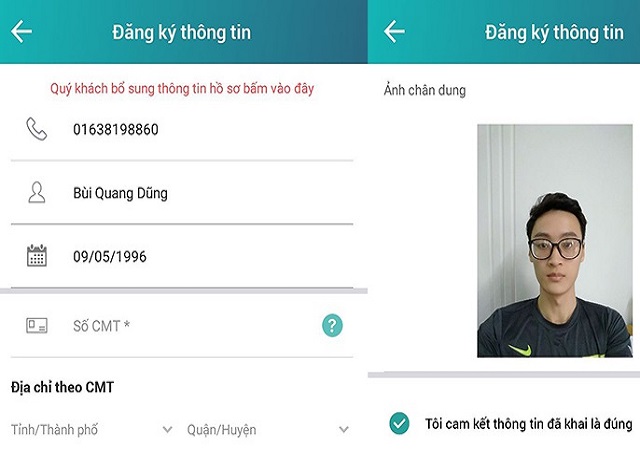 Bước 5: Tải ảnh và điền đầy đủ thông tin